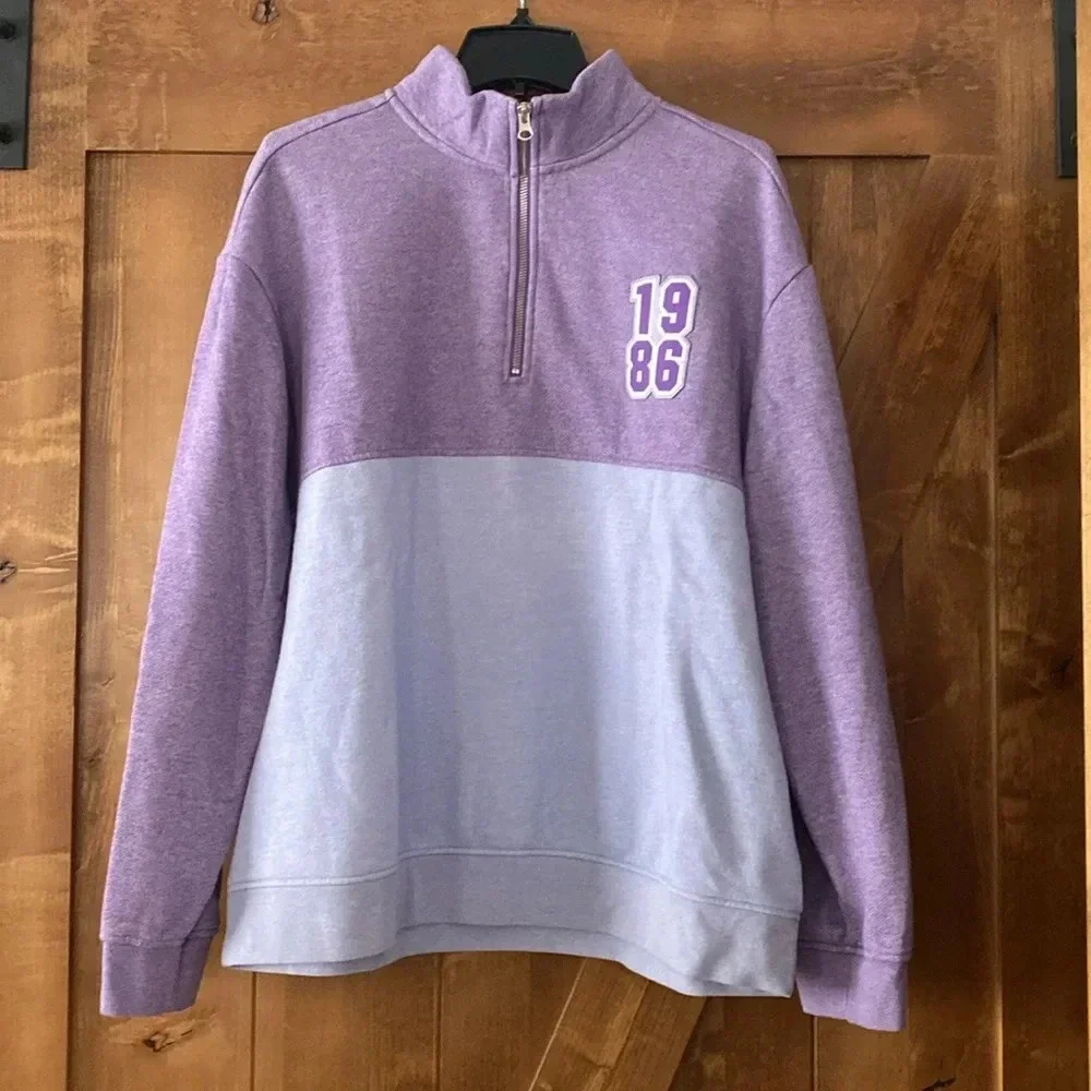 Original Use Purple 1986 Quarter Zip Pullover - Picture 2 of 4